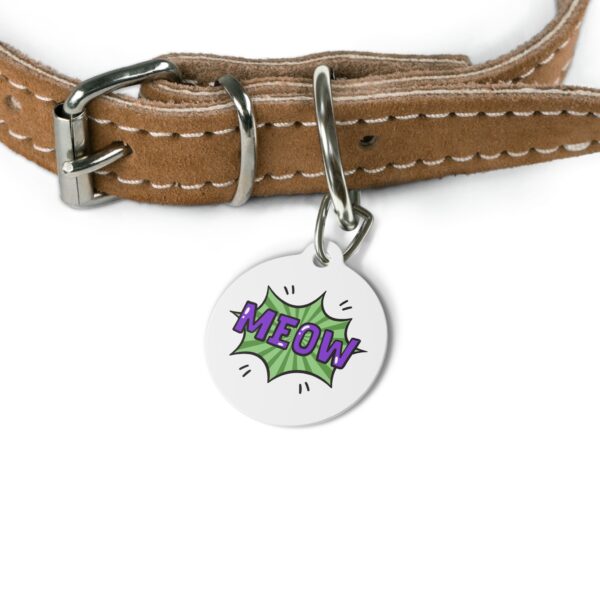Meow Pet Tag - Stylish Pet ID Tag for Cool Cats - Image 4