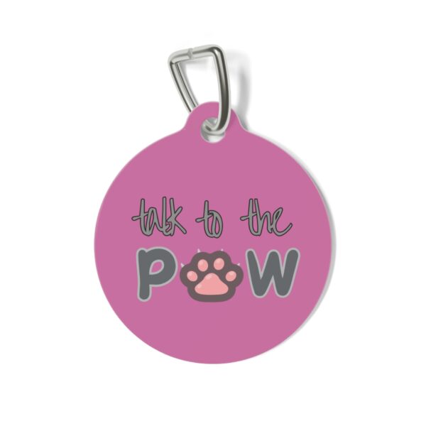 Talk To The Paw Pet Tag - Stylish Pet ID Tag for Fashionable Felines - Image 2