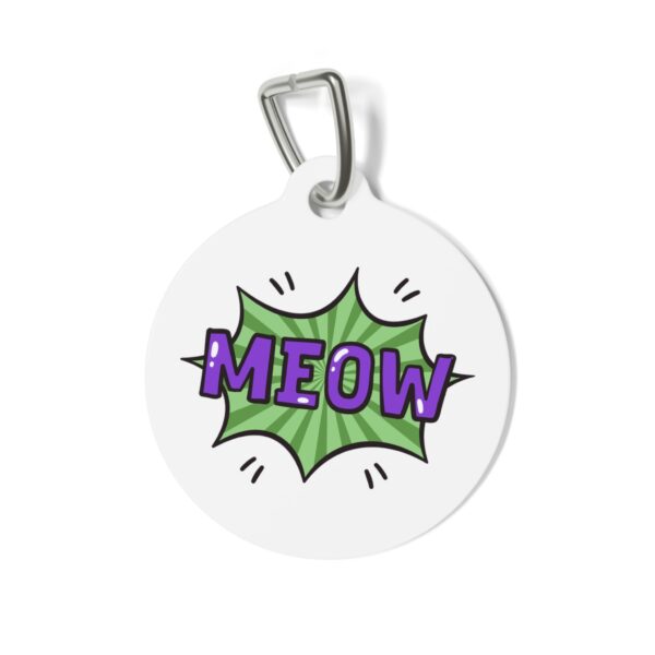 Meow Pet Tag - Stylish Pet ID Tag for Cool Cats - Image 2
