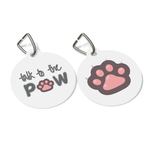 Talk To The Paw Pet Tag - Stylish Pet ID Tag for Fashionable Felines