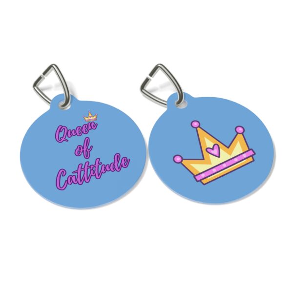 Queen of Cattitude Pet Tag - Stylish Pet ID Tag for Fashionable Felines