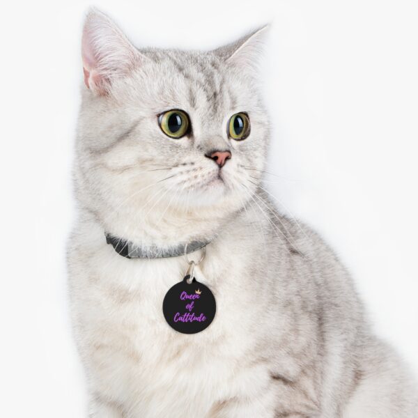 Queen of Cattitude Pet Tag - Stylish Pet ID Tag for Fashionable Felines - Image 6