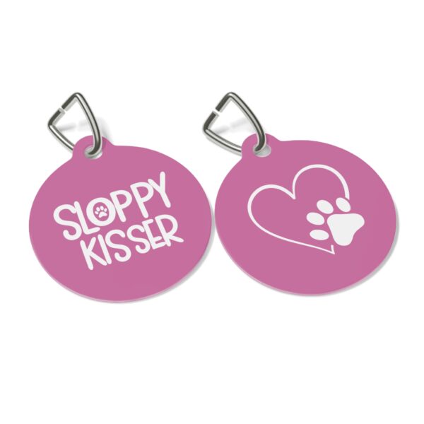 Sloppy Kisser Pet Tag - Stylish Pet ID Tag for Dapper Dogs