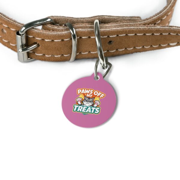 Paws Off My Treats Pet Tag - Stylish Pet ID Tag for Cool Cats - Image 4