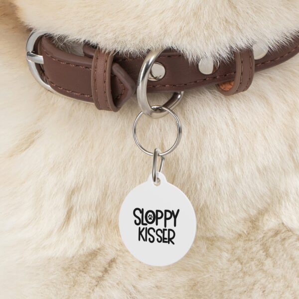 Sloppy Kisser Pet Tag - Stylish Pet ID Tag for Dapper Dogs - Image 5