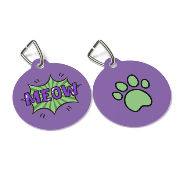 Meow Pet Tag - Stylish Pet ID Tag for Cool Cats