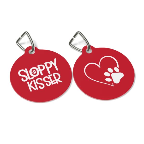 Sloppy Kisser Pet Tag - Stylish Pet ID Tag for Dapper Dogs