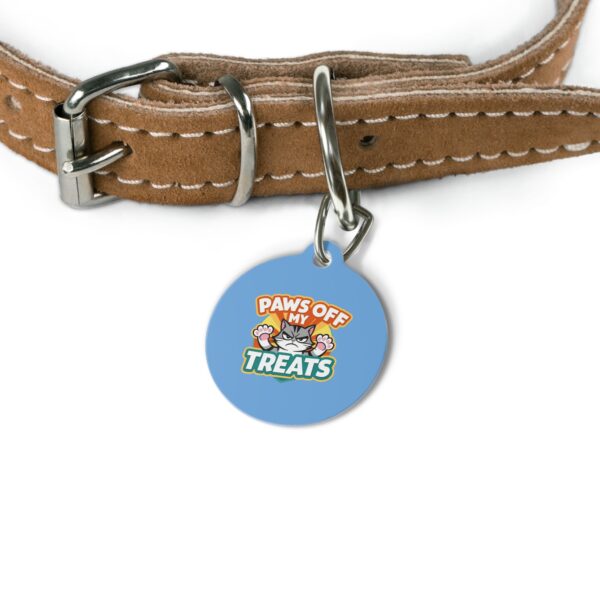 Paws Off My Treats Pet Tag - Stylish Pet ID Tag for Cool Cats - Image 4