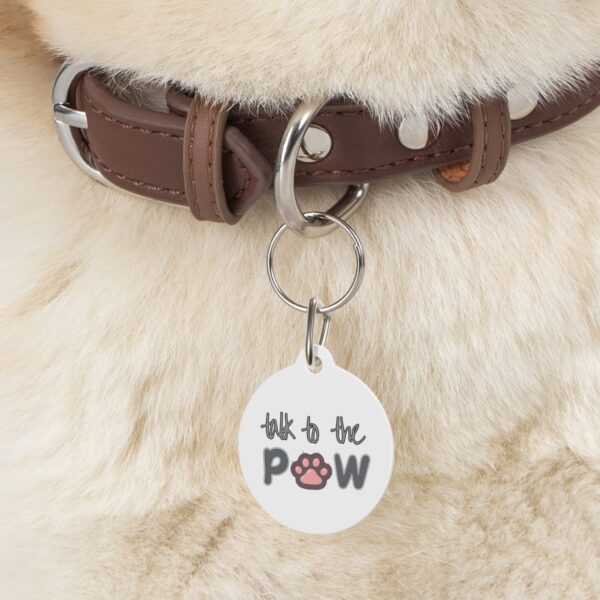Talk To The Paw Pet Tag - Stylish Pet ID Tag for Fashionable Felines - Image 5