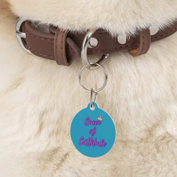 Queen of Cattitude Pet Tag - Stylish Pet ID Tag for Fashionable Felines - Image 5
