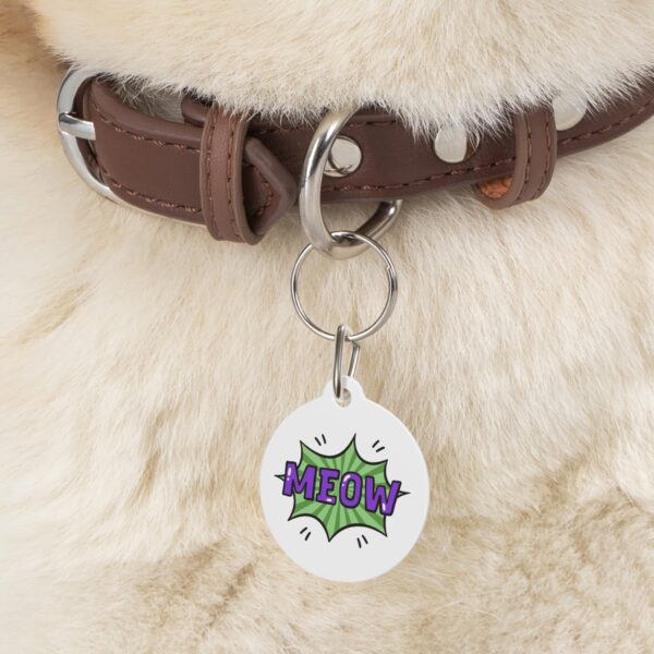 Meow Pet Tag - Stylish Pet ID Tag for Cool Cats - Image 6