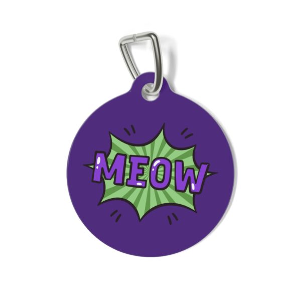 Meow Pet Tag - Stylish Pet ID Tag for Cool Cats - Image 2
