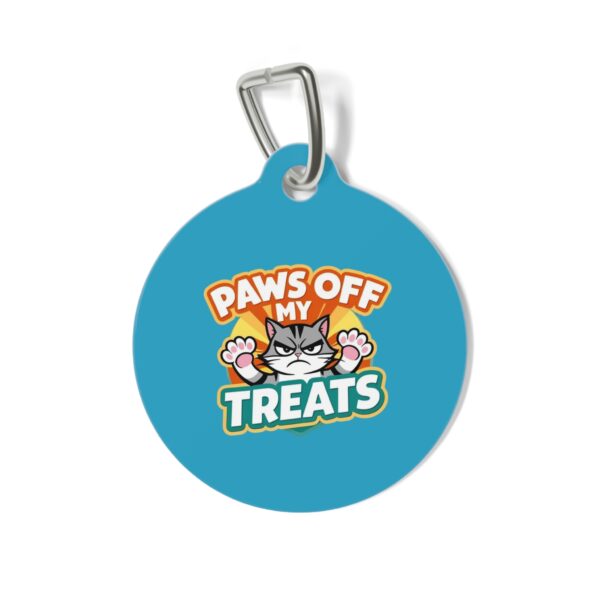 Paws Off My Treats Pet Tag - Stylish Pet ID Tag for Cool Cats - Image 2