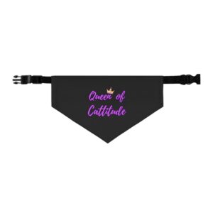 Queen of Cattitude Pet Bandana Collar for Cats