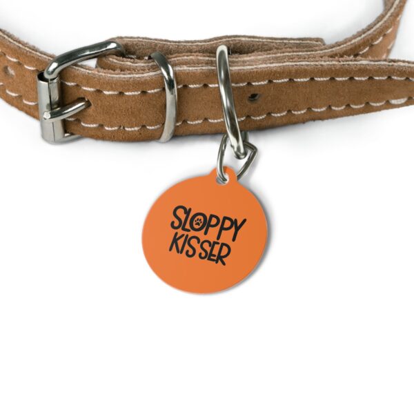 Sloppy Kisser Pet Tag - Stylish Pet ID Tag for Dapper Dogs - Image 4