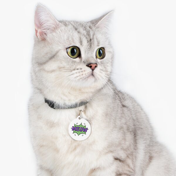 Meow Pet Tag - Stylish Pet ID Tag for Cool Cats - Image 5