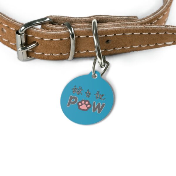 Talk To The Paw Pet Tag - Stylish Pet ID Tag for Fashionable Felines - Image 4
