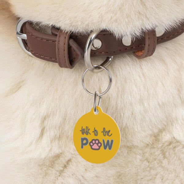 Talk To The Paw Pet Tag - Stylish Pet ID Tag for Fashionable Felines - Image 5