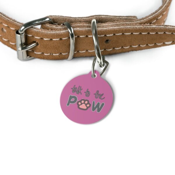 Talk To The Paw Pet Tag - Stylish Pet ID Tag for Fashionable Felines - Image 4