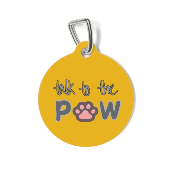 Talk To The Paw Pet Tag - Stylish Pet ID Tag for Fashionable Felines - Image 2