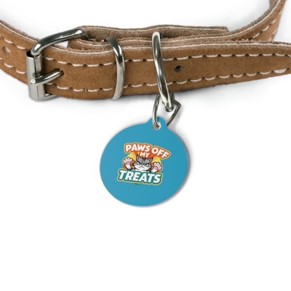 Paws Off My Treats Pet Tag - Stylish Pet ID Tag for Cool Cats - Image 4