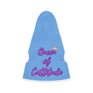 Queen of Cattitude Pet Hoodie for Cool Cats