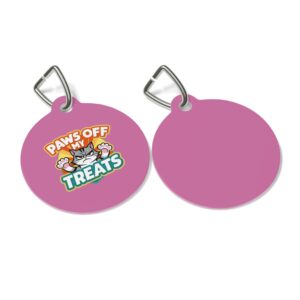 Paws Off My Treats Pet Tag - Stylish Pet ID Tag for Cool Cats