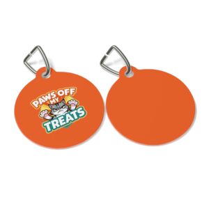 Paws Off My Treats Pet Tag - Stylish Pet ID Tag for Cool Cats