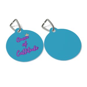 Queen of Cattitude Pet Tag - Stylish Pet ID Tag for Fashionable Felines