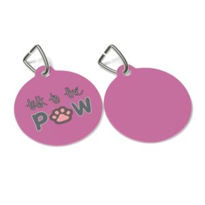 Talk To The Paw Pet Tag - Stylish Pet ID Tag for Fashionable Felines