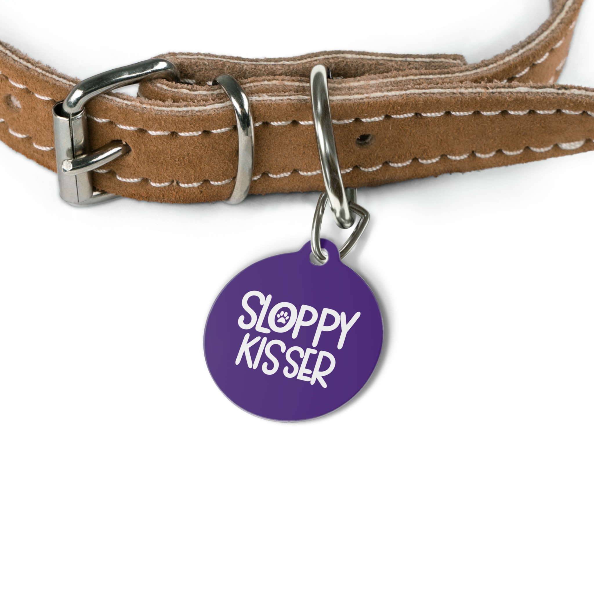 Sloppy Kisser Pet Tag - Stylish Pet ID Tag for Dapper Dogs - Image 4