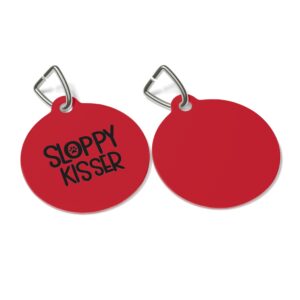 Sloppy Kisser Pet Tag - Stylish Pet ID Tag for Dapper Dogs