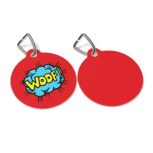 Woof Pet Tag - Stylish Pet ID Tag for Dapper Dogs