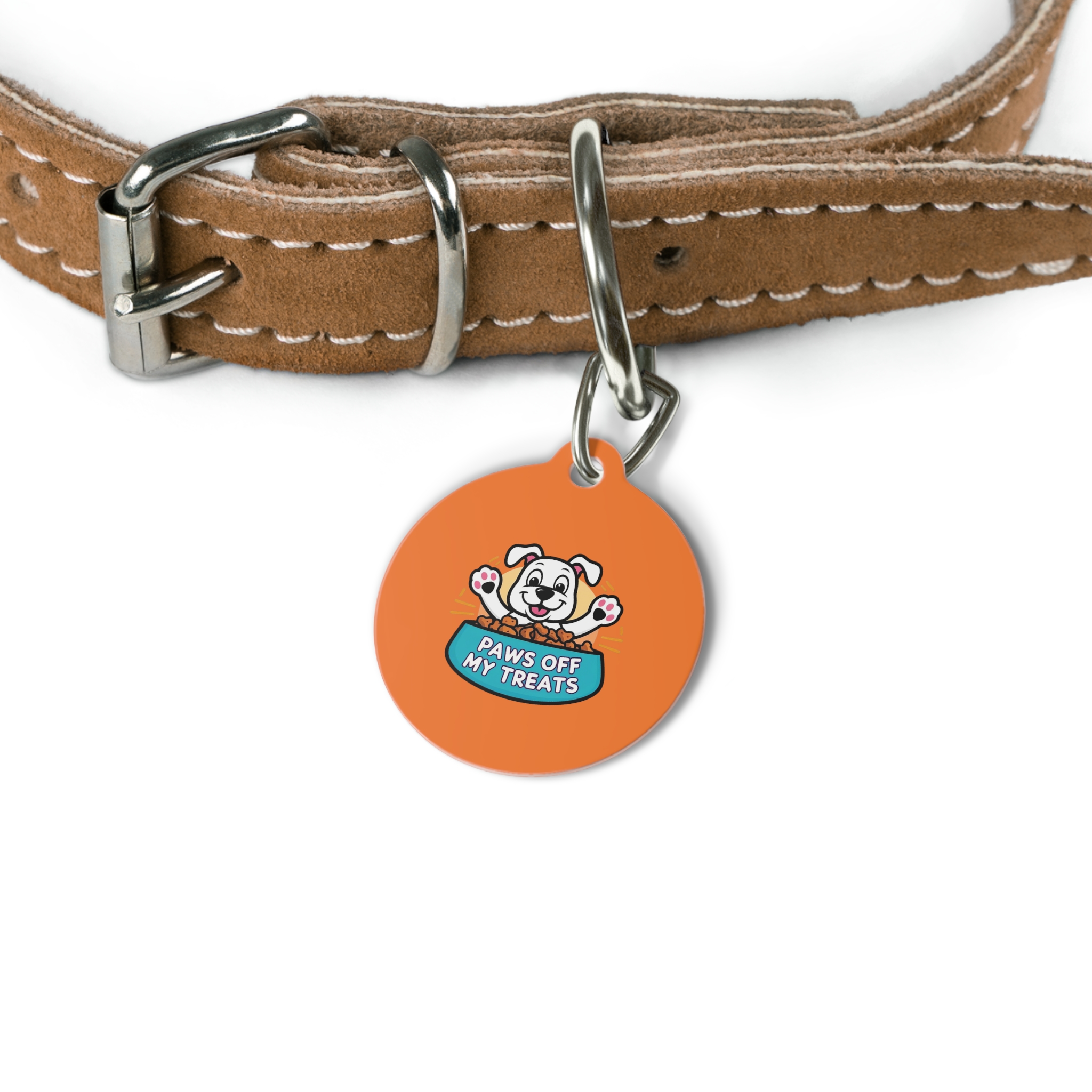 Paws Off My Treats Pet Tag - Stylish Pet ID Tag for Dapper Dogs - Image 4