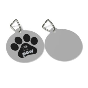 Talk To The Paw Pet Tag - Stylish Pet ID Tag for Dapper Dogs