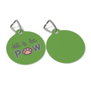 Talk To The Paw Pet Tag - Stylish Pet ID Tag for Fashionable Felines