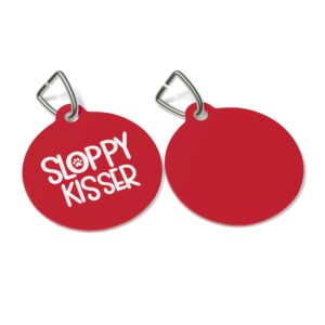 Sloppy Kisser Pet Tag - Stylish Pet ID Tag for Dapper Dogs