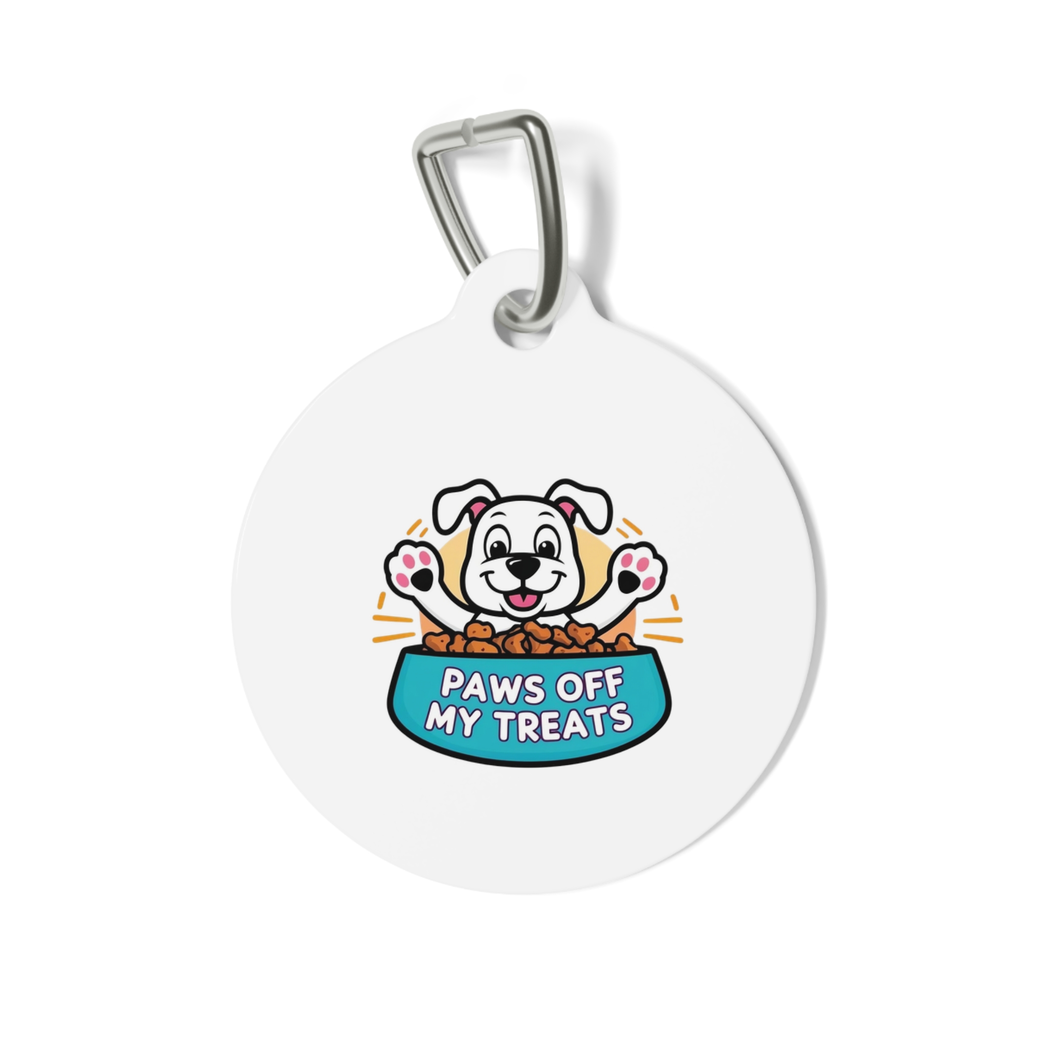 Paws Off My Treats Pet Tag - Stylish Pet ID Tag for Dapper Dogs - Image 2