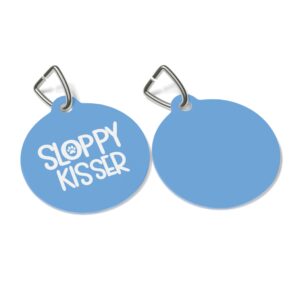 Sloppy Kisser Pet Tag - Stylish Pet ID Tag for Dapper Dogs