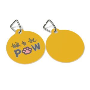 Talk To The Paw Pet Tag - Stylish Pet ID Tag for Fashionable Felines