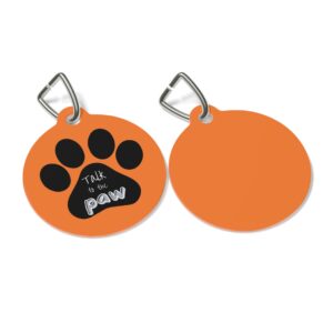 Talk To The Paw Pet Tag - Stylish Pet ID Tag for Dapper Dogs