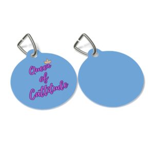 Queen of Cattitude Pet Tag - Stylish Pet ID Tag for Fashionable Felines