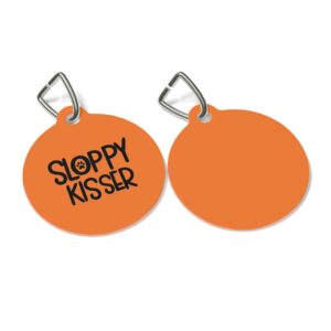 Sloppy Kisser Pet Tag - Stylish Pet ID Tag for Dapper Dogs