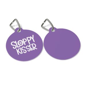 Sloppy Kisser Pet Tag - Stylish Pet ID Tag for Dapper Dogs