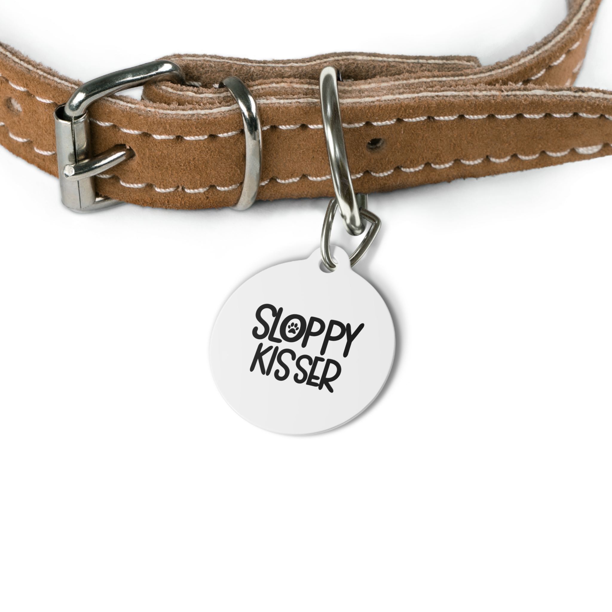 Sloppy Kisser Pet Tag - Stylish Pet ID Tag for Dapper Dogs - Image 4