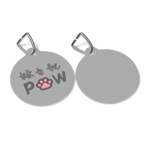 Talk To The Paw Pet Tag - Stylish Pet ID Tag for Fashionable Felines