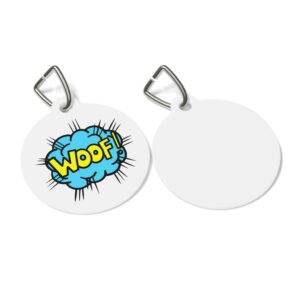 Woof Pet Tag - Stylish Pet ID Tag for Dapper Dogs