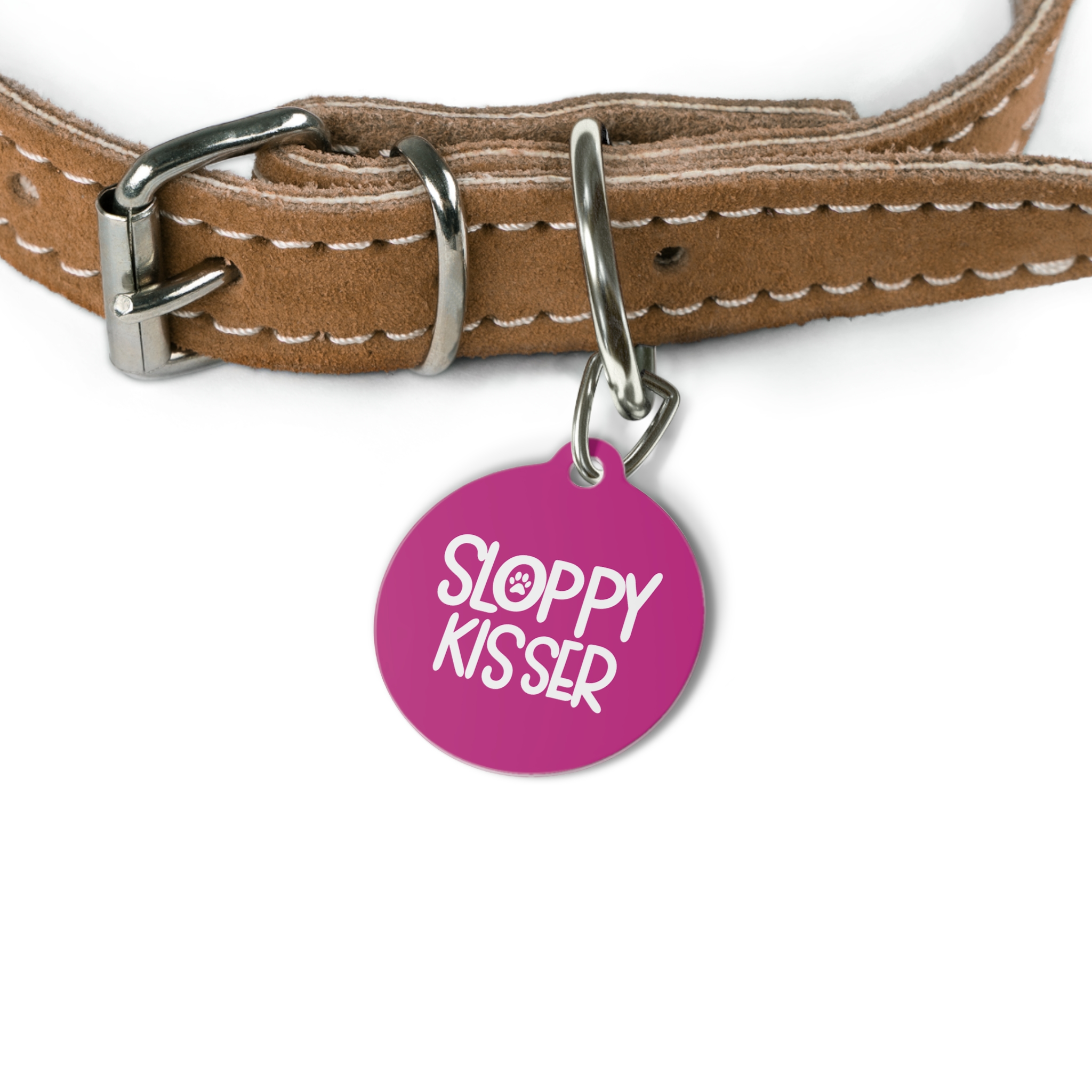 Sloppy Kisser Pet Tag - Stylish Pet ID Tag for Dapper Dogs - Image 4