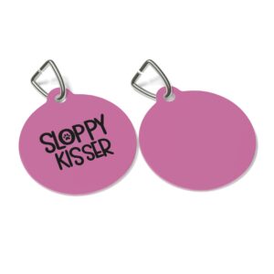Sloppy Kisser Pet Tag - Stylish Pet ID Tag for Dapper Dogs