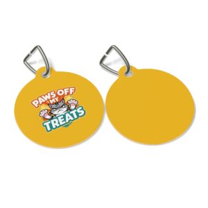 Paws Off My Treats Pet Tag - Stylish Pet ID Tag for Cool Cats